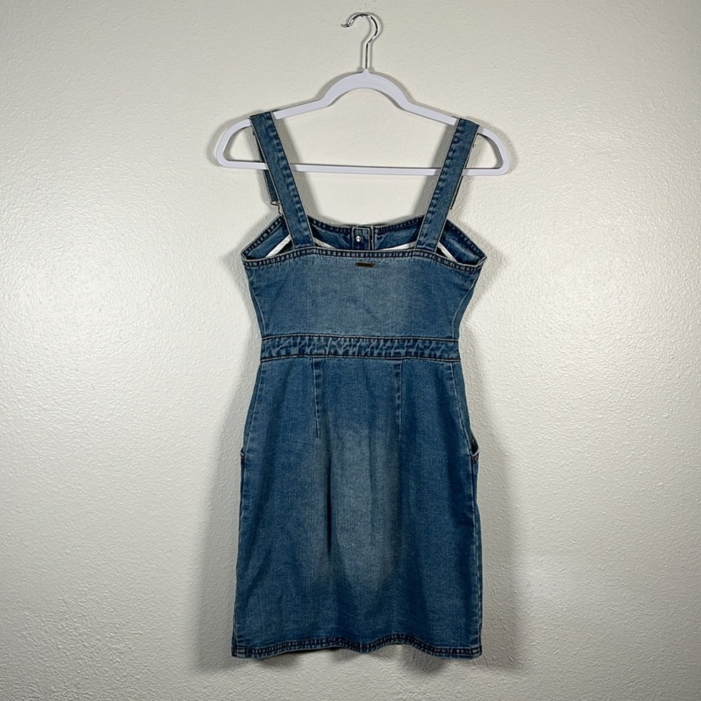 Denim Button-Front Dress - Picture 4 of 9